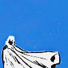kat: white cloak raven from new teen titans (raven)
