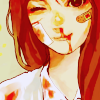 kat: artwork of a bloody girl (bloody girl)